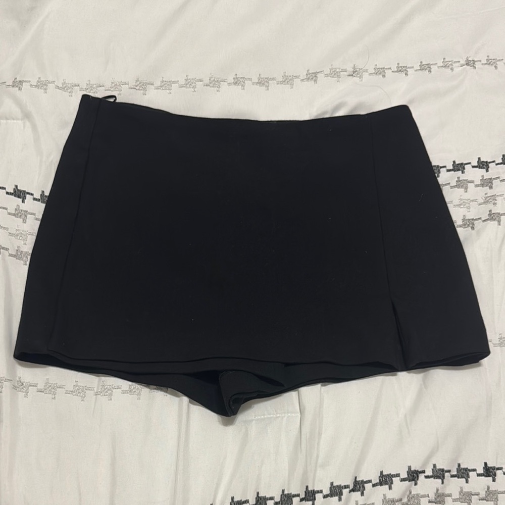 Black Mini Skort with Tailored Fit